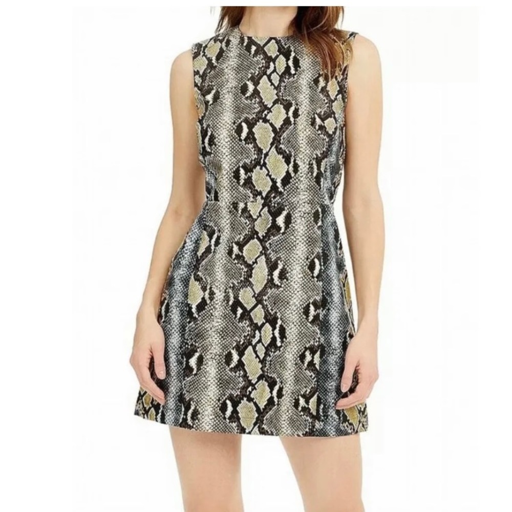 FRENCH CONNECTION Adila faux snake skin shift dress